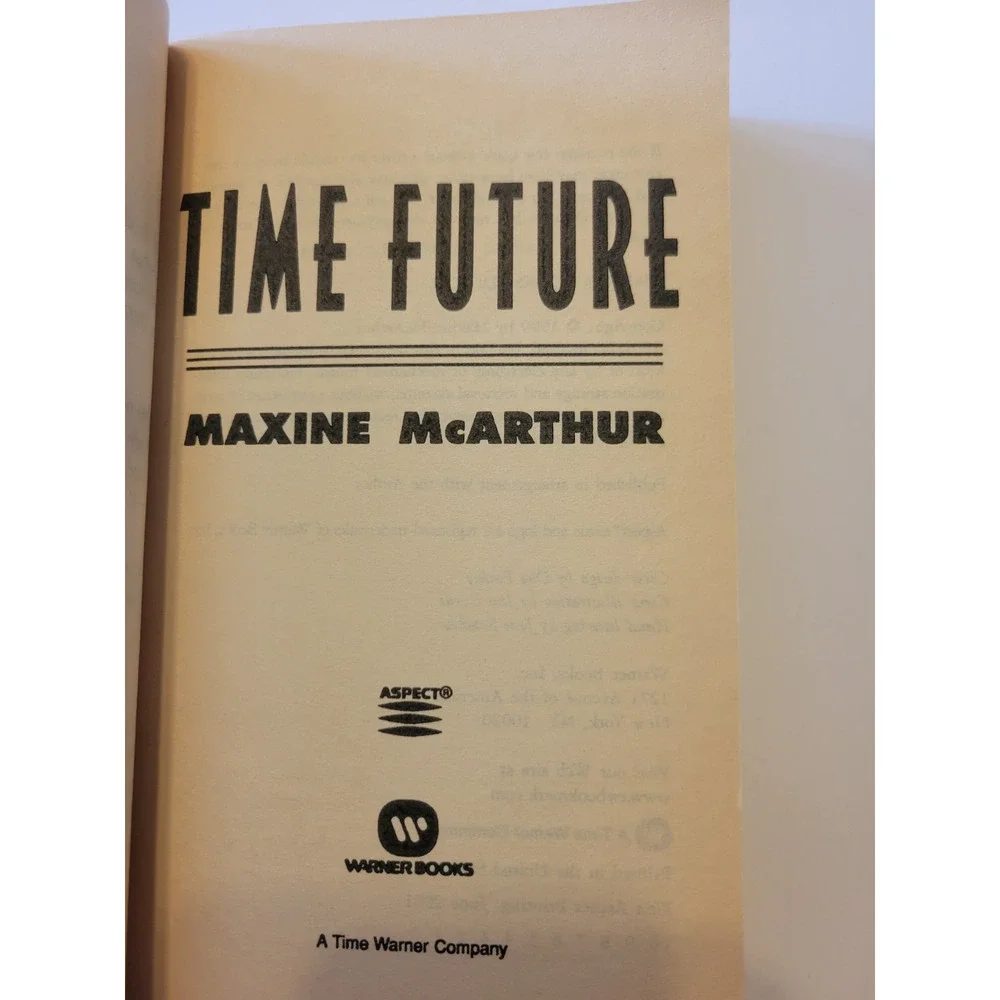 Time Future Maxine McArthur Thriller Crime Sci-Fi Paperback / Softback Book 2001
